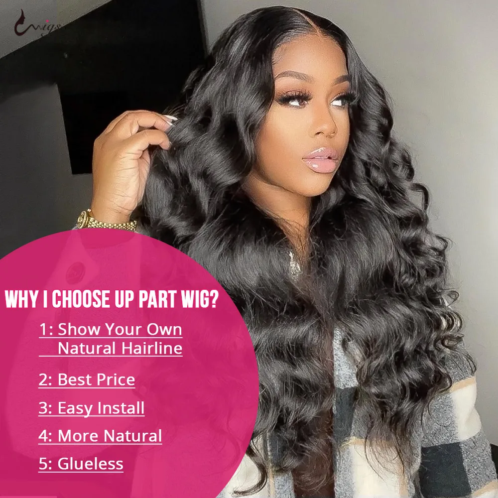 Парики Uwigs с U-образной формы парики из человеческих волос для женщин парик