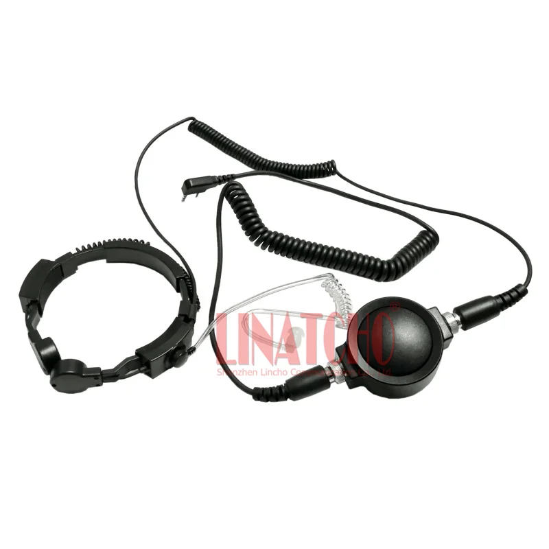 Сверхмощные большие PTT Walkie Talkie наушники с микрофоном горловины для 888S UV-5R TK радио
