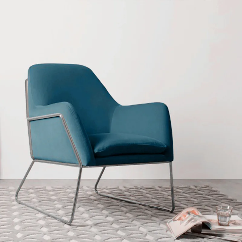 

Private custom Lazy Nordic Single Ins Net Red Iron Leisure Creative Pink Clothing Store Balcony Living Room Bedroom Sofa Chair