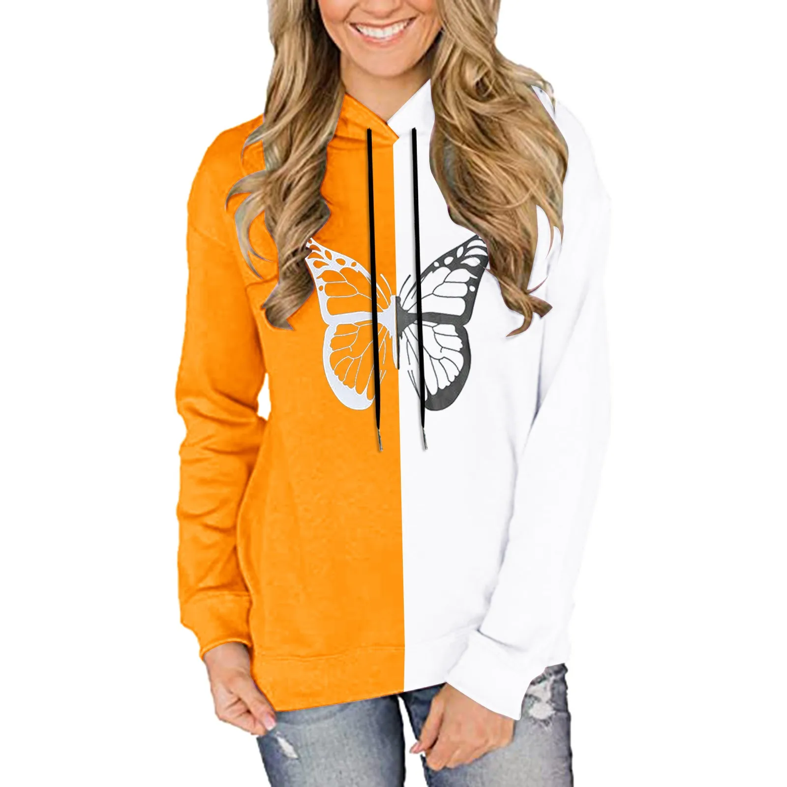 

Женский свитшот с отложным воротником и длинным рукавом, с цветными вставками, с принтом в стиле пэчворк, повседневные женские свитшоты, пул...