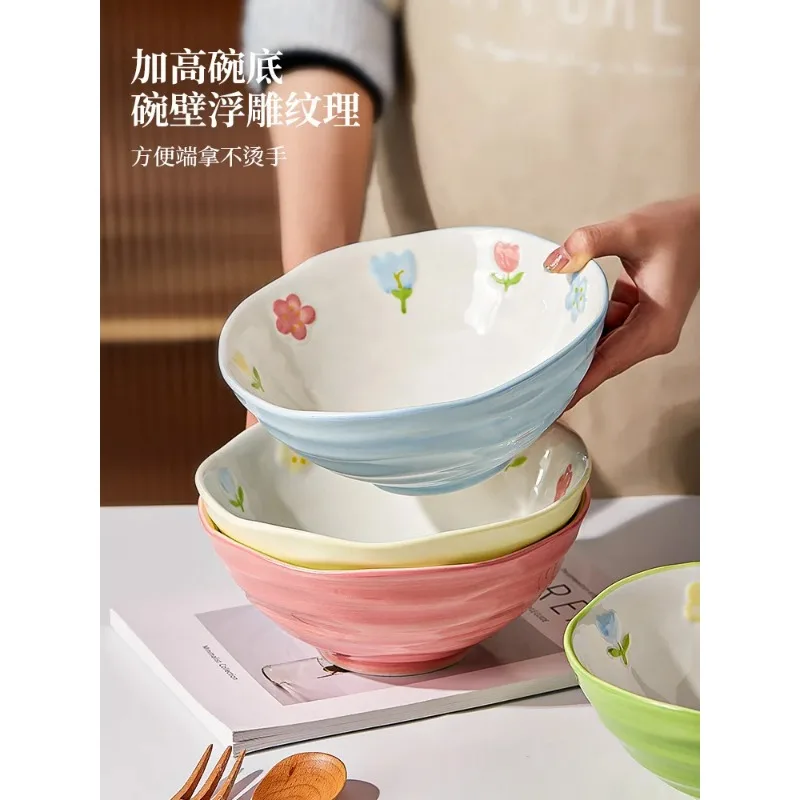 8-дюймовая керамическая миска для супа с лапшой шляпа лапши Lamian бытовая порошок