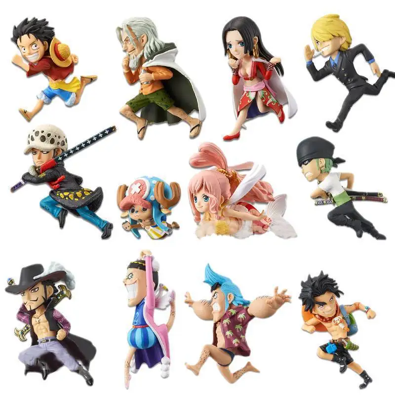 

Аниме One Piece Luffy Chopper Ace Sanji Usopp Dracule Mihawk Zoro Franky Boa Hancock Law Running Ver. Модель игрушечной куклы из ПВХ