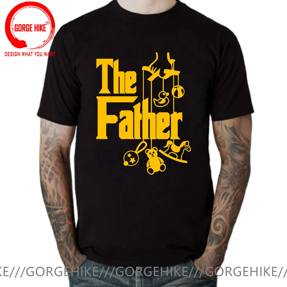

Забавная футболка на День отца для нового Папы, Классическая мужская футболка для первого отца, мужские футболки большого размера, футболка папы