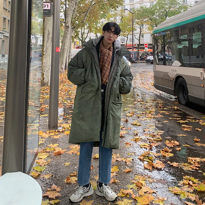 

2022 Winter Warm Long Jacket Men Casual Clothing Outwear Hooded Jackets Male Thick Fashion Parkas Coat Plus Size Q317