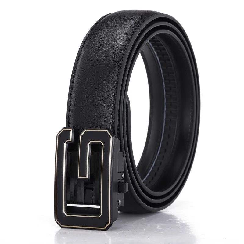 New Men's Automatic Buckle Leather Male Fashionable Business Youth Luxury Brand Belt For Men