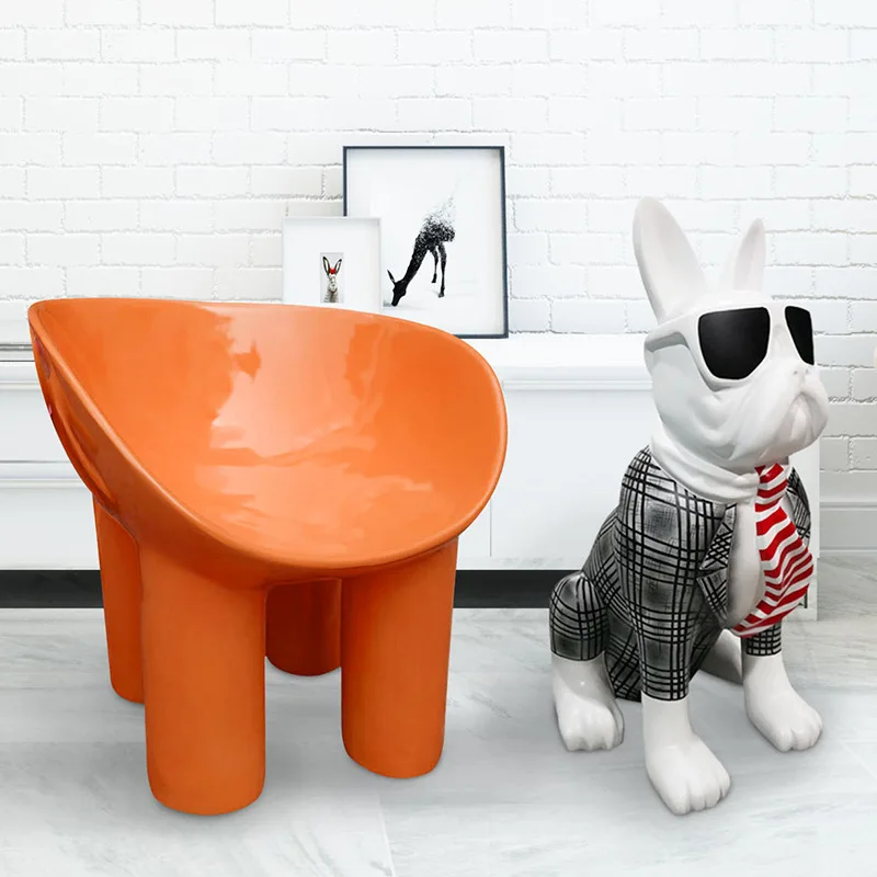 

Fiberglass elephant leg leisure chairs public low stool reception chairs children's area personalized seats chairs