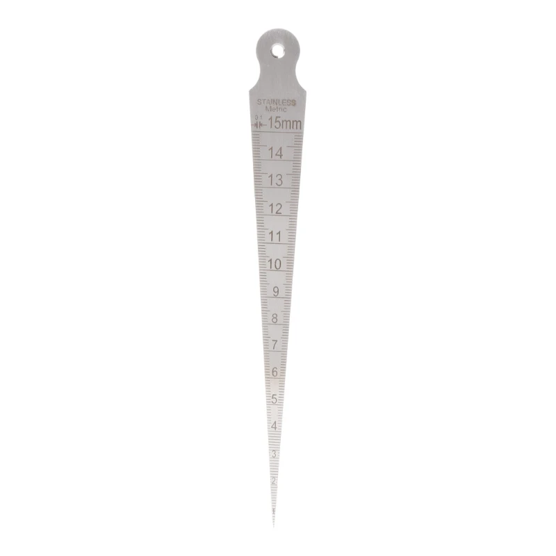 1-15mm Stainless Steel Taper Gauge Feeler Hole Metric Inch Measuring Tool