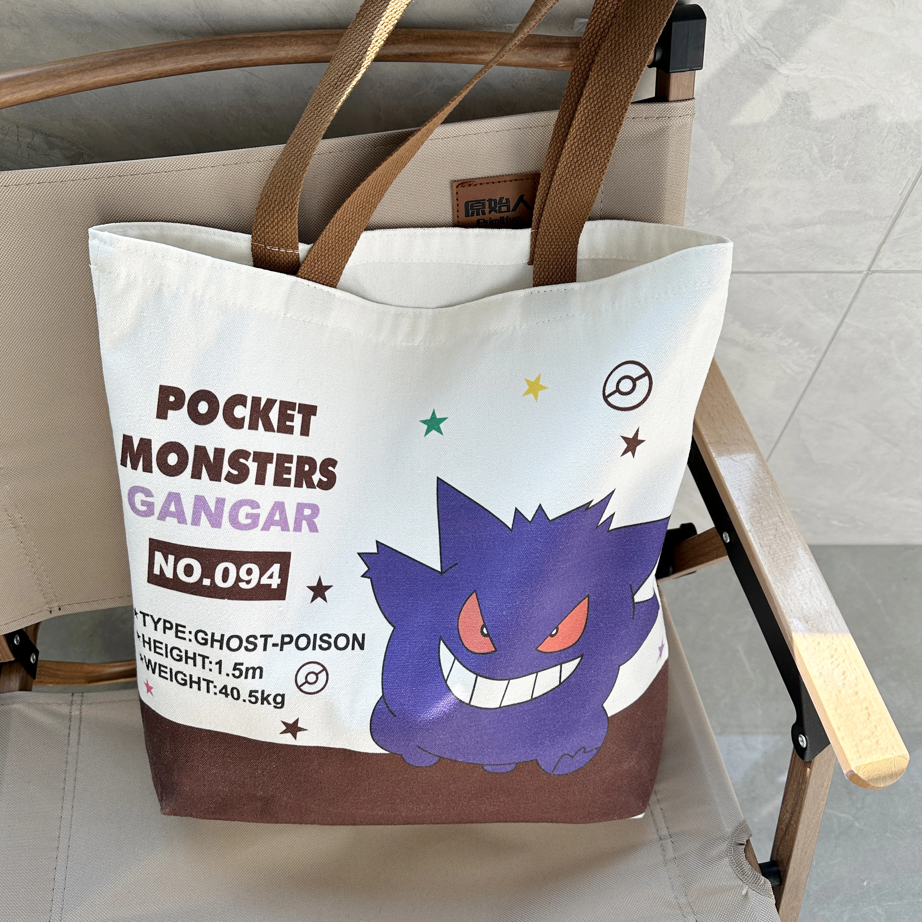 Холщовая Сумка через плечо с покемоном фигурка Аниме Пикачу Eevee Gengar