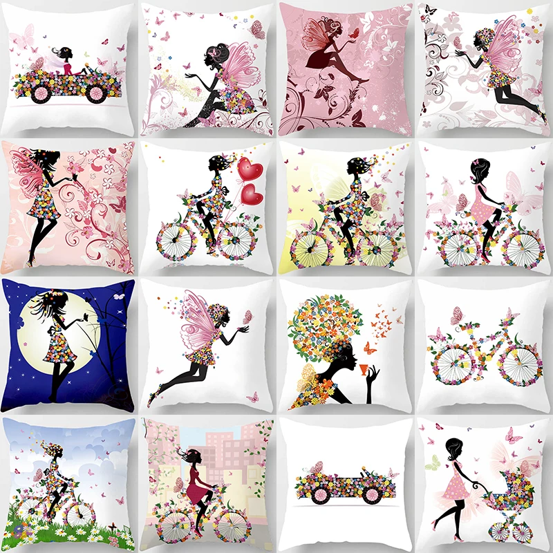 

Home Decor Pink Girls Pillowcase Decoration Sofa Cushion Cover Bed Car Cushion Cover Cute Pillowcase funda de almohada