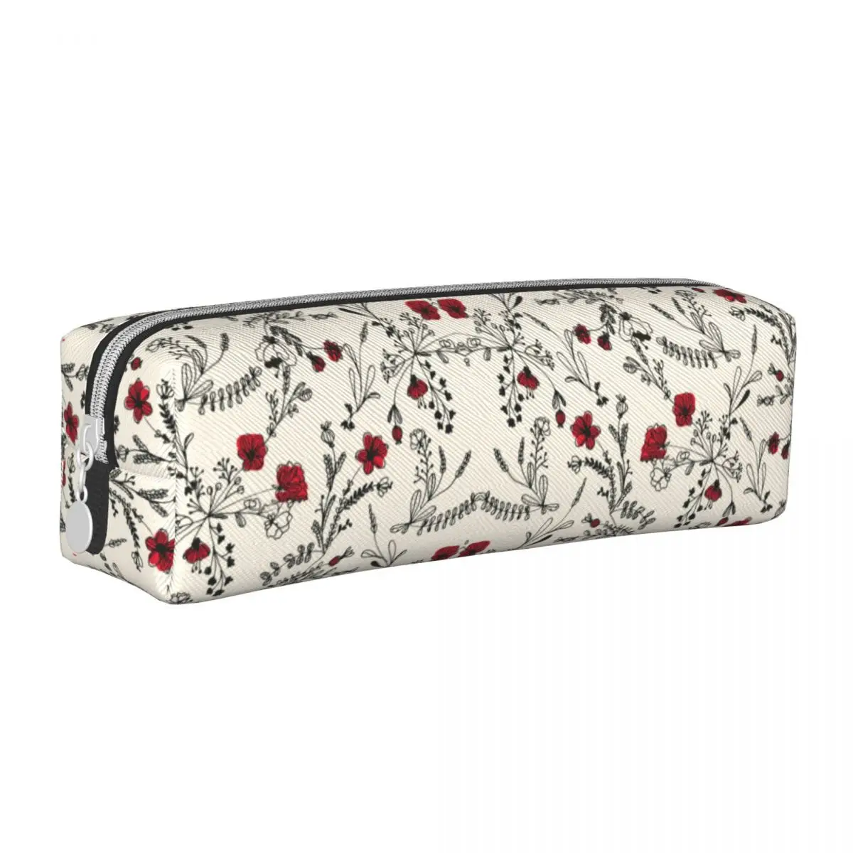 

Red Flower Classic Pencil Case Vintag Cute College Pen Box Boy Girl Lovely Back To School Pencil Cases Custom DIY Supplies