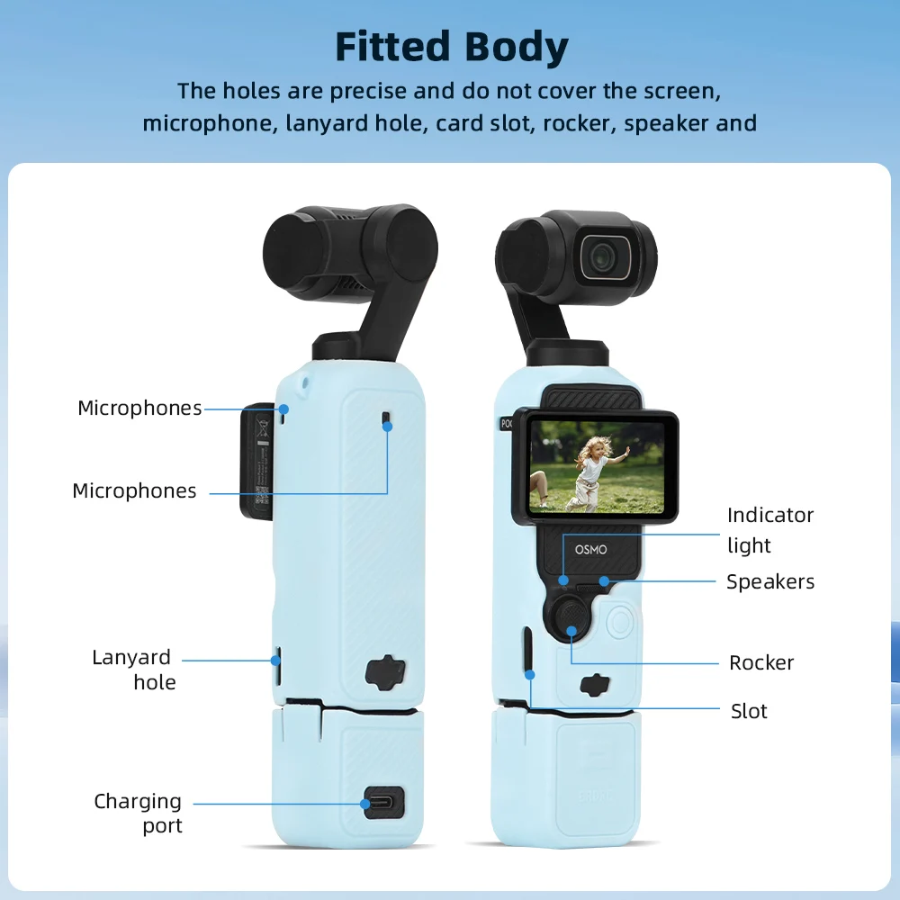 Фото Чехол для DJI OSMO Pocket 3, силиконовый защитный чехол, защита от царапин, защита объектива для Pocket3, чехол для камеры, аксессуары №4