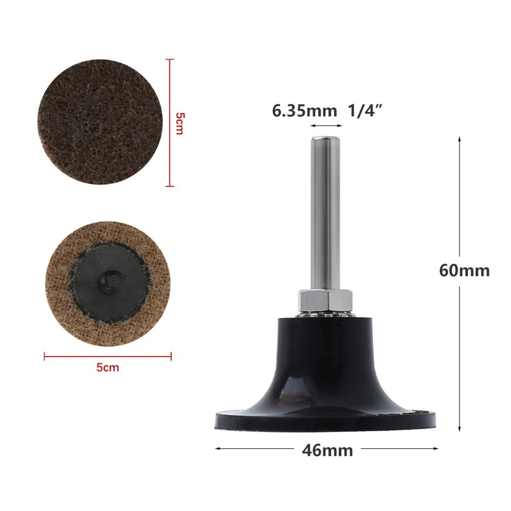 

60pcs 2inch 50mm Sanding Disc Roll Lock Surface Conditioning Discs With 1/4\" Shank Holder For Polishing Pad SanderPaper Disk