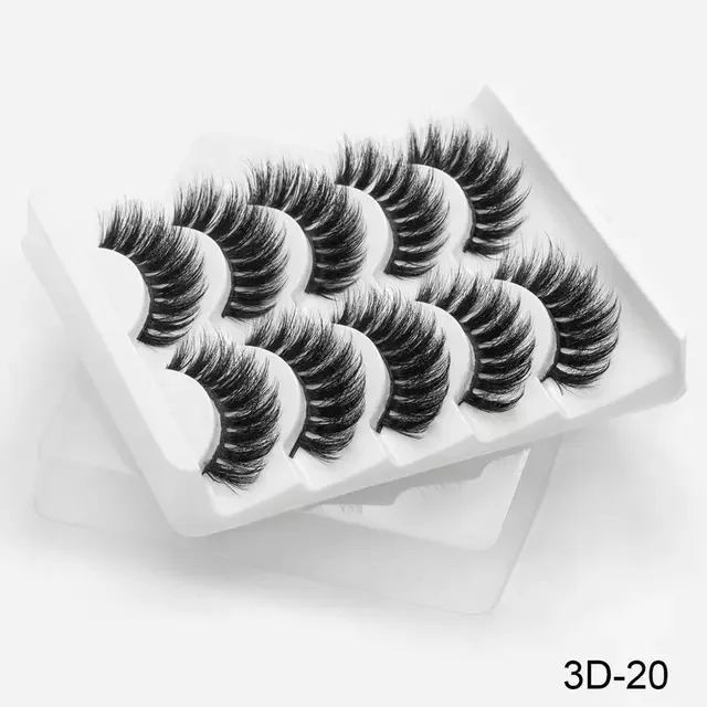 

NEW2023 Pairs 6D Faux Mink Eyelashes Natural Thick Long False 10-15mm Lashes Dramatic Fake Eyelash Eyes Makeup Extension Beauty