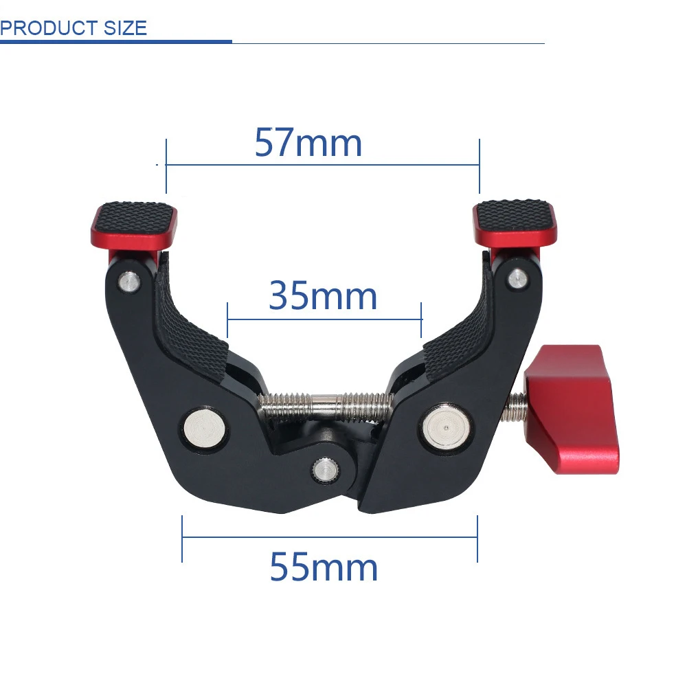 Aluminum Alloy Mount Holder Claw Stands with 1/4 3/8inch Screw Hole Adaptor for Gopro DJI SJcam DSLR Cameras Monitor Flashes |