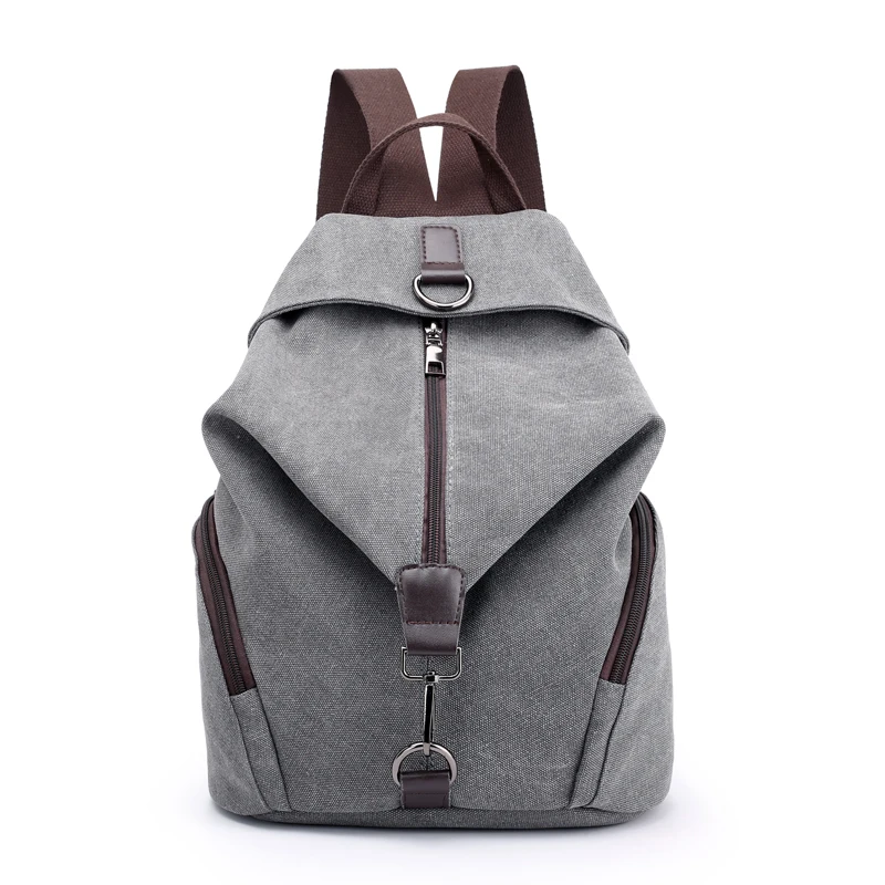 Fashion Canvas Female Backpack Multifuction Casual Backpack for Teenager Girls 2022 New Summer Women Large Capacity Shoulder Bag