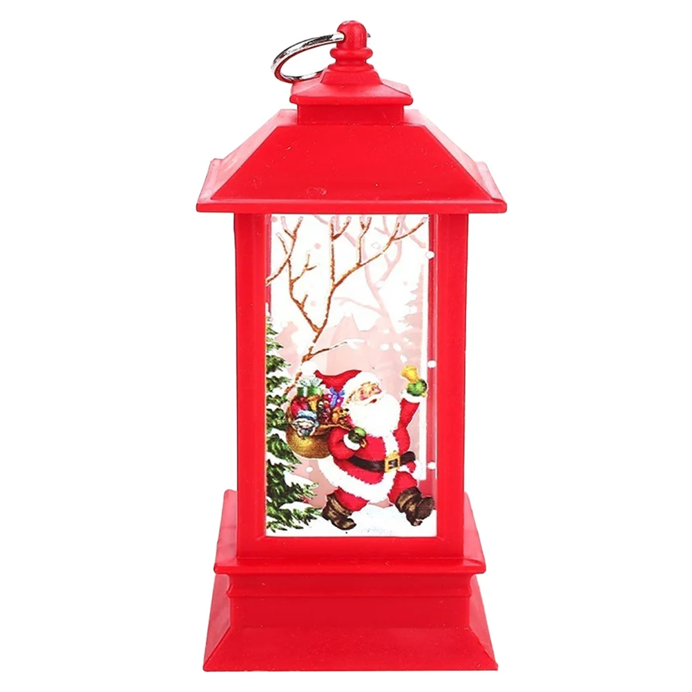 

Christmas Lantern Lamplightdecorative Snow Vintage Nativity Scene Led Decor Gifts Building Lit Night Holder Centerpiece Table