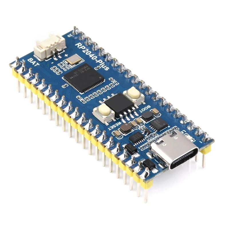 

Waveshare 1 Piece RP2040 Plus Microcontroller 16MB On-Chip Flash For Raspberry Pi Pico Weld The Pin