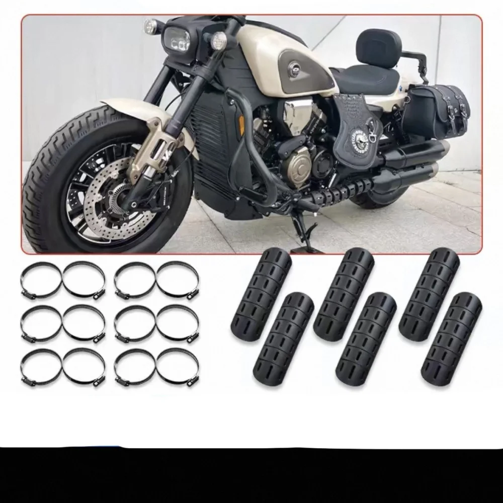 

Для QJMOTOR SRV 600, противоожоговая крышка выхлопной трубы мотоцикла QJ SRV 600, изоляционная крышка