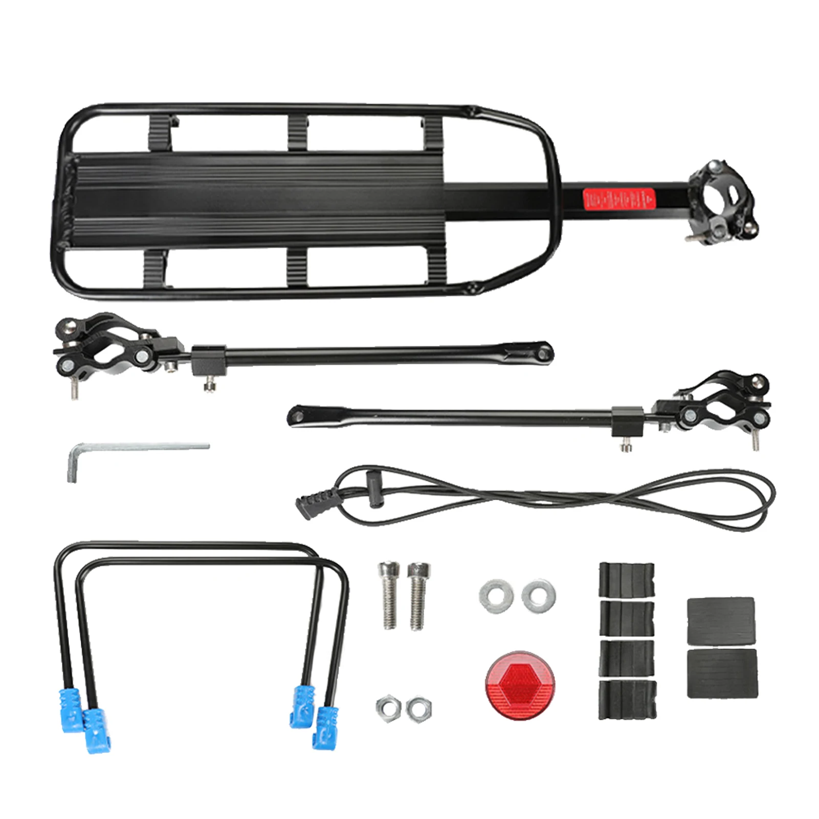 

Luggage Release Bicycle Rear Rack Adjustable Aluminum Alloy With Reflector Frame Accessories Easy Use Practical Quick Assembly