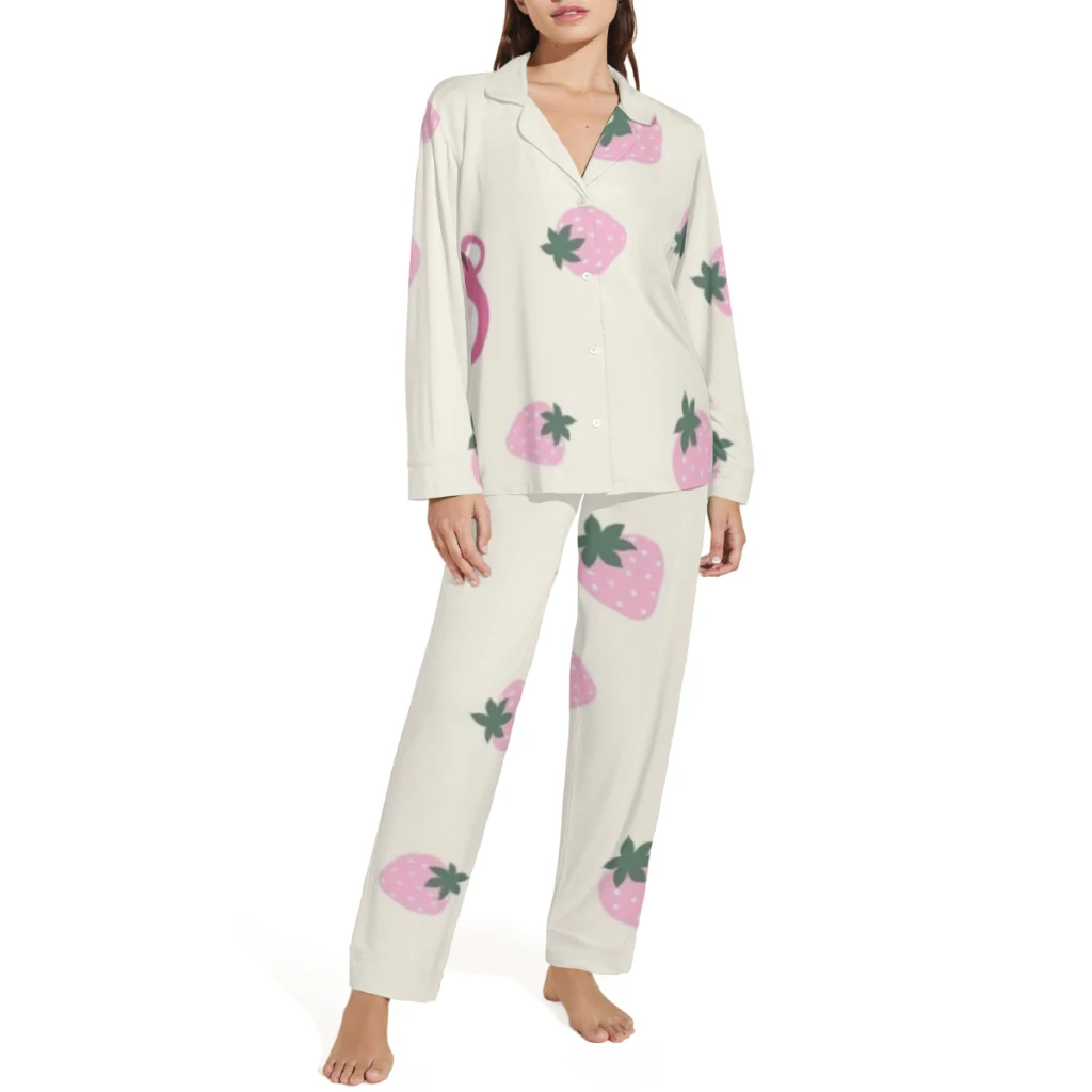 Белая пижама Disney Strawberry Bear выбранные узоры Minso милый стиль