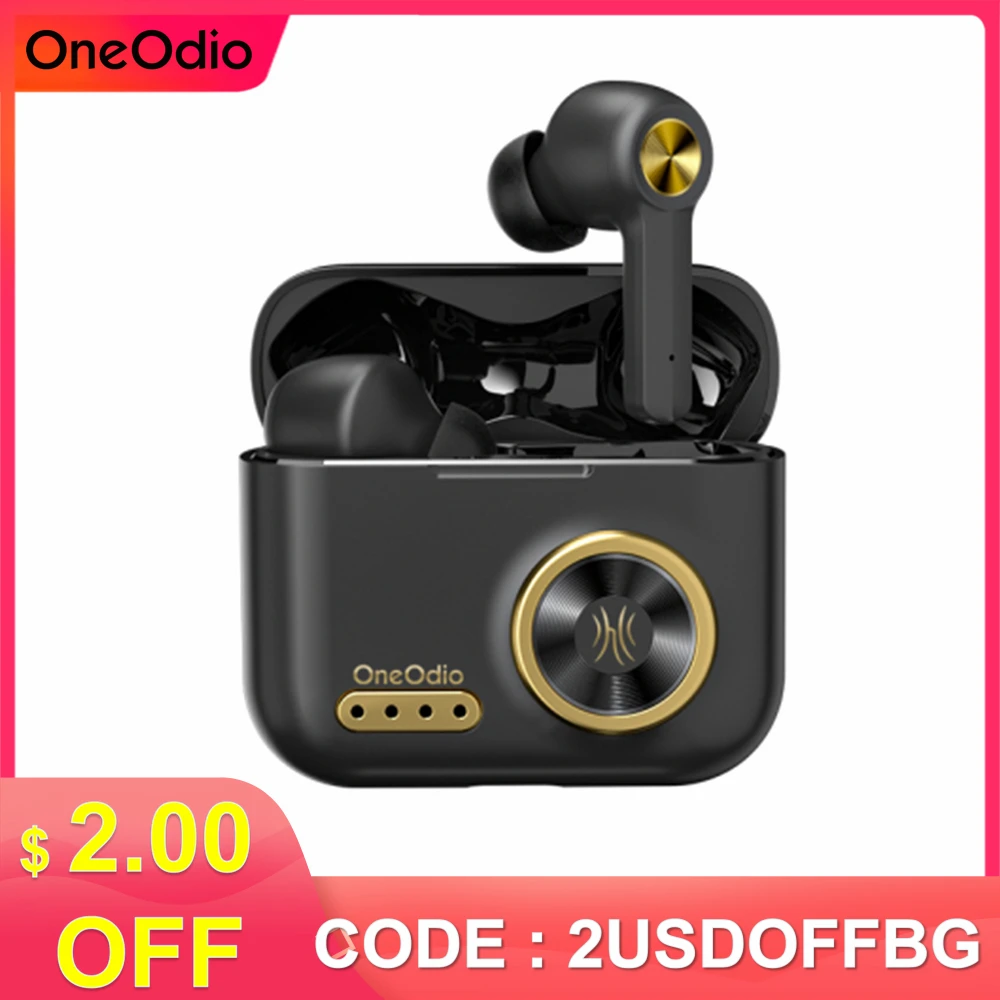 

Oneodio F2 TWS Ture Wireless Bluetooth Earphones Earbuds HiFi Stereo 48Hrs Playtime Retro Bluetooth 5.0 Headset With Microphone