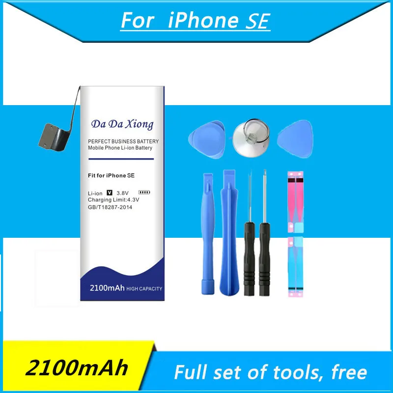 DaDaXiong 2100 мАч для Apple SE аккумулятор большой емкости для телефона iPhone + Бесплатные инструменты