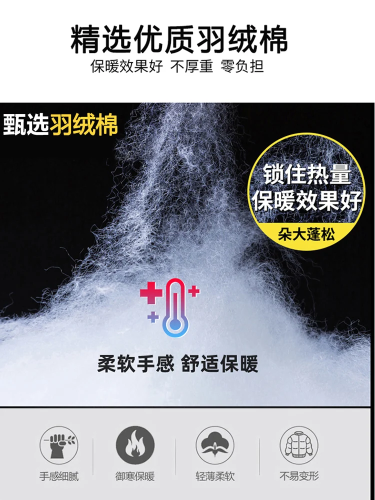 Winter coat Men's 2022 new medium length cotton coat thickened cotton jacket Student trend bright face down cotton jacket