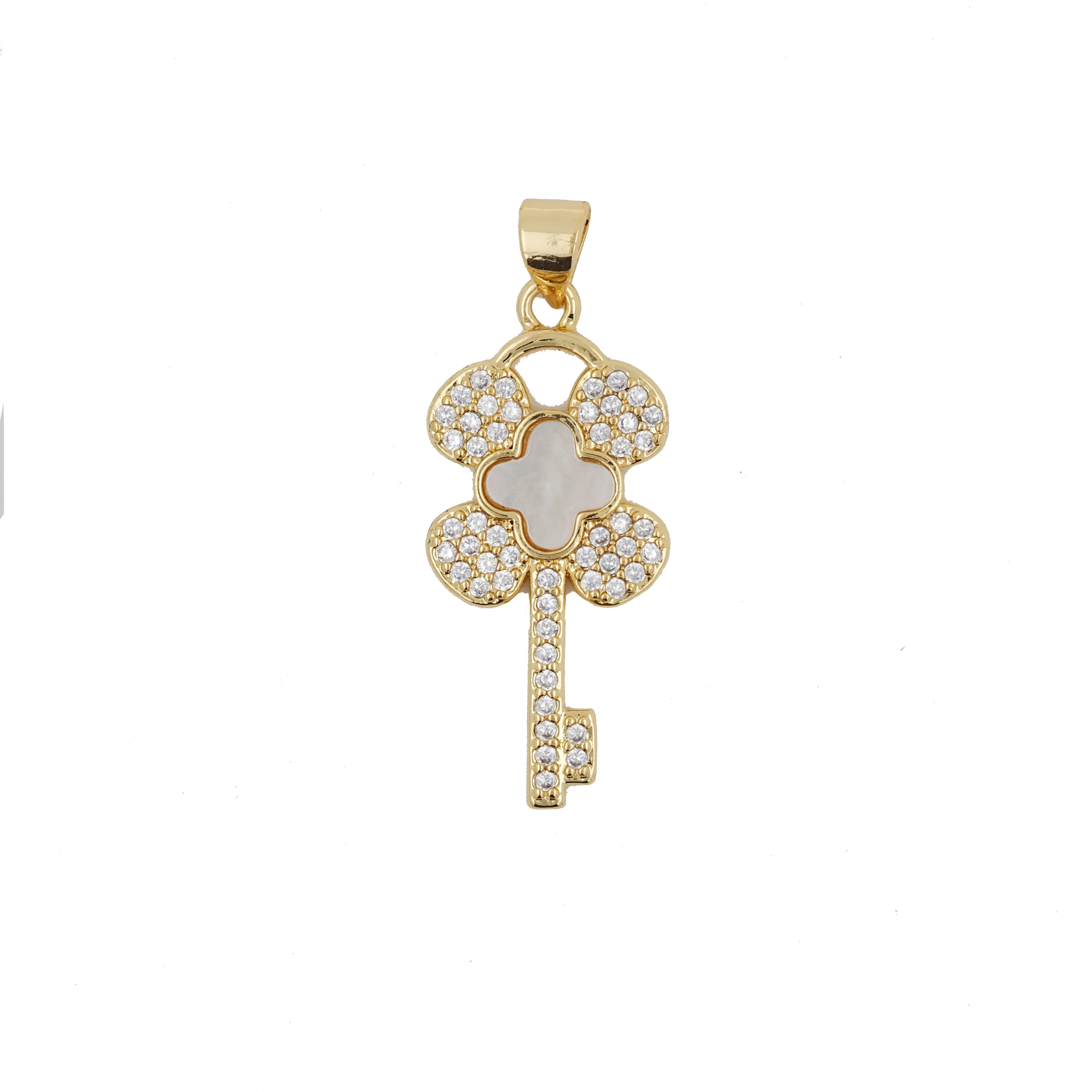 Ожерелье с подвеской в виде белого ключа стиле хип-хоп ювелирное изделие из