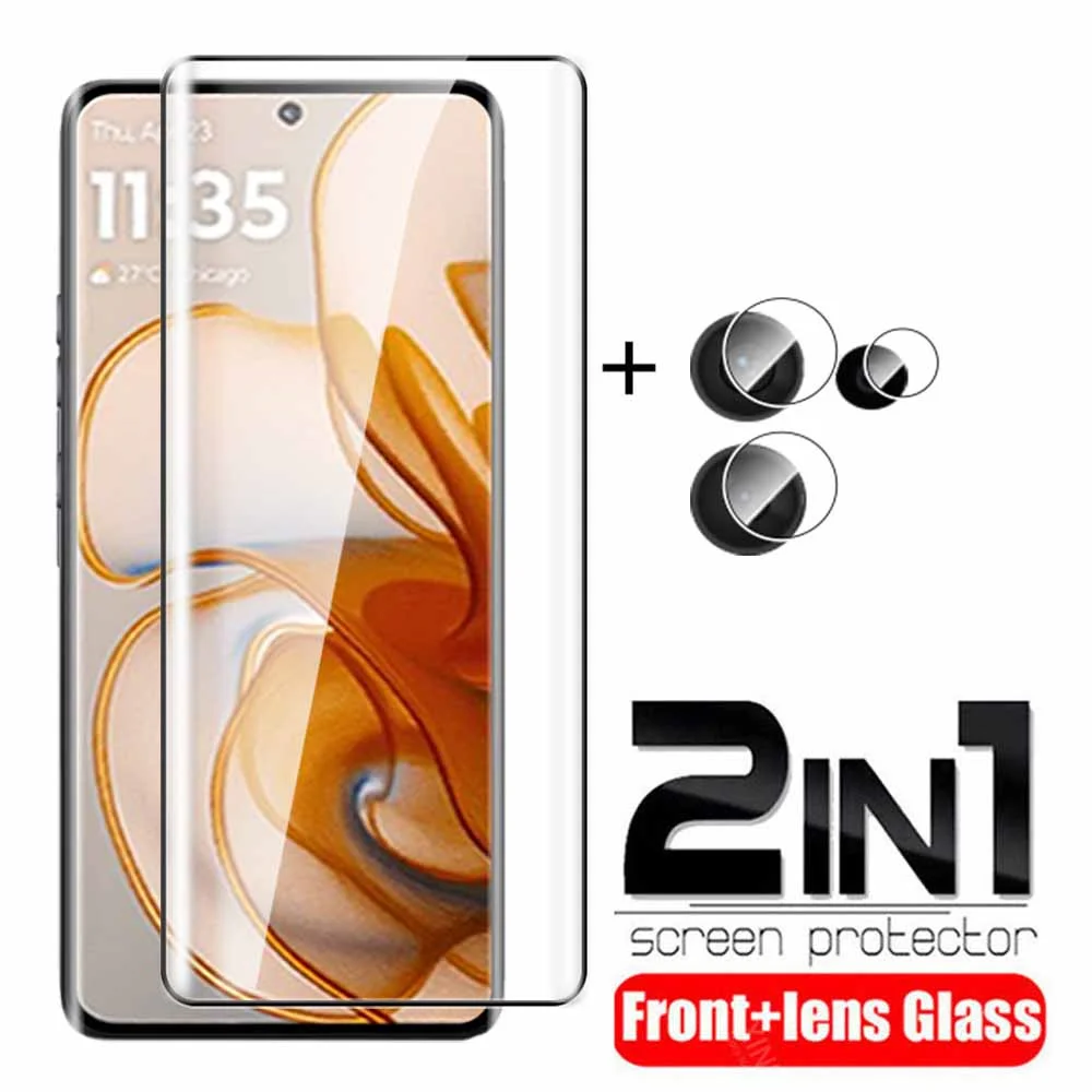 Edge50 9d изогнутое стекло для Motorola Edge 50 закаленное 2в1 Защитные пленки экрана 5G 6 7