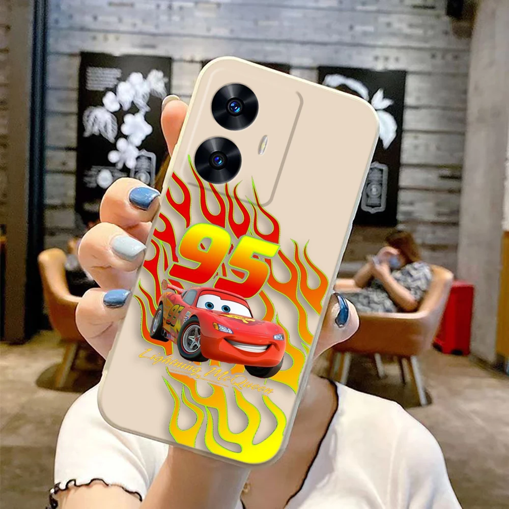 Cartoon Cars Lightning McQueen Phone Case For Realme C65 C63 C53 C35 C55 C33 C30 C21Y C20 C12 C11 GT 2 NARAO 20 30 50 Funda