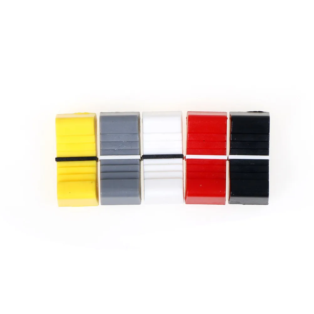 

10pcs 8mm Fader Knob Cap Touch Sensitive Slider Ribbed Mixer Desk Switch Knob Cap