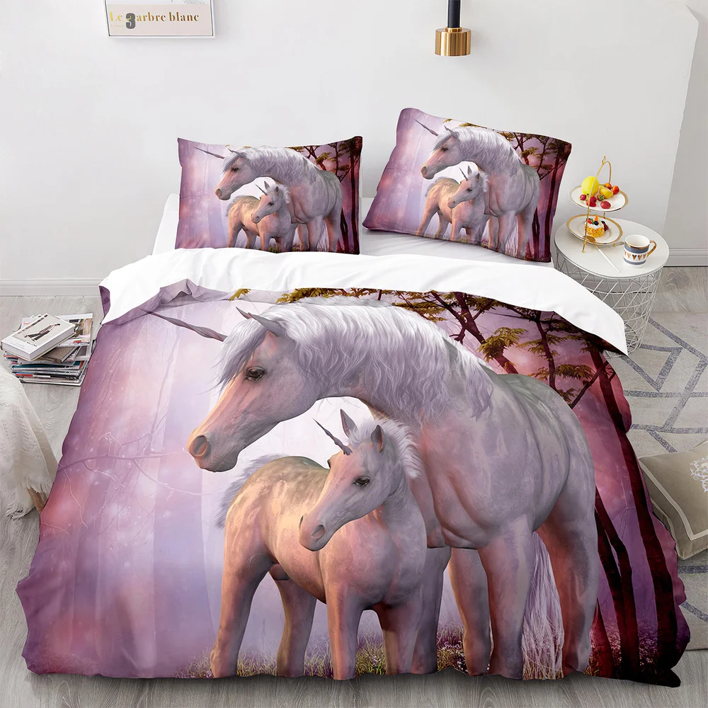 

Bed Sheet Pillow Case Bed Sheets Home Textile Bed Sheet Unicorn of Dreams Pattern Protector Bed Coverlet