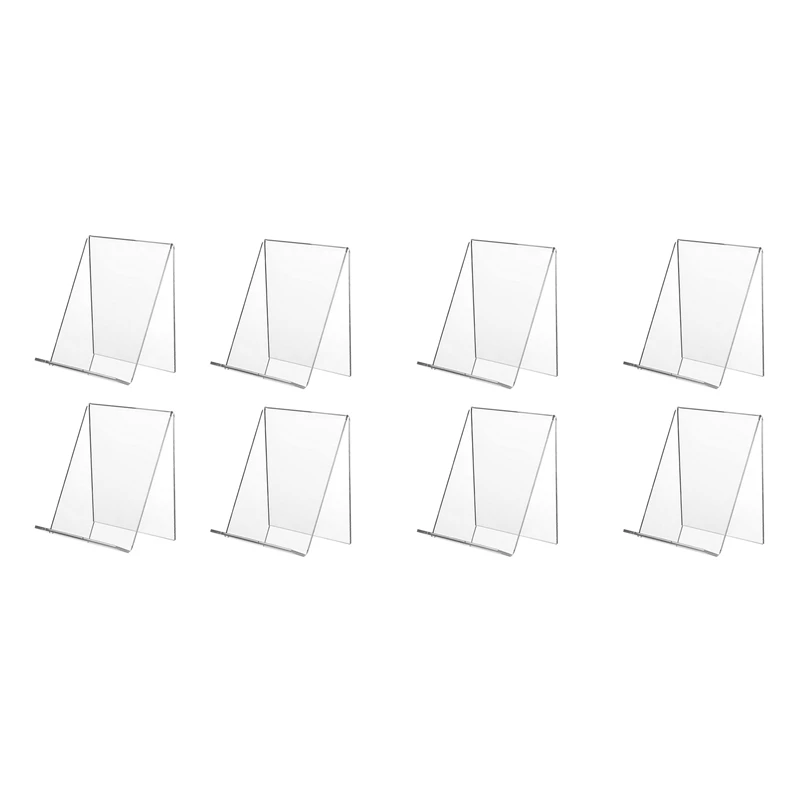

8PCS Acrylic Book Display Stand With Ledge Clear Acrylic Easels For Displaying Book Photo Music Sheets Artworks Cds