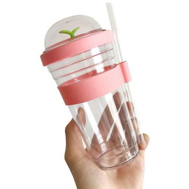 

Tea Cup Portable Plastic Cup Reusable Plastic Cup For Bubble Tea Cup 360Ml