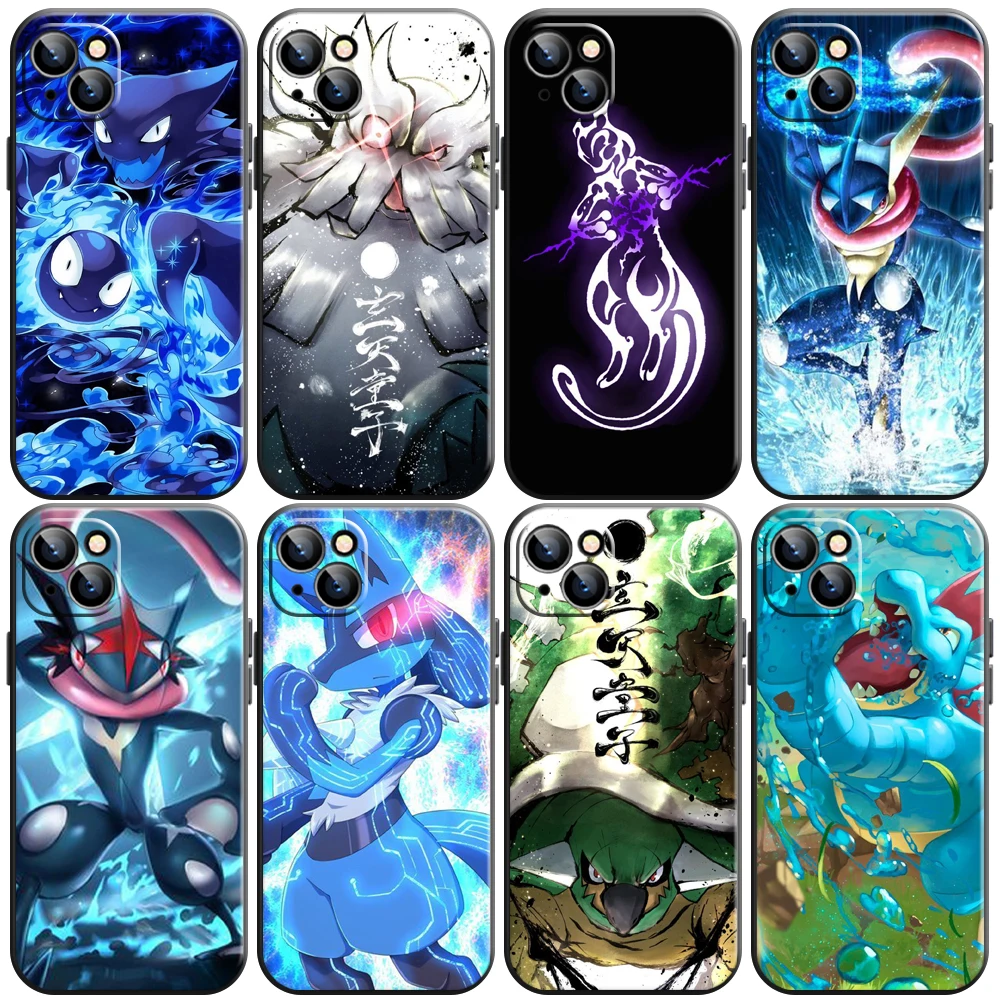 

Pokémon Anime Phone Case For iPhone 11 13 12 Pro Max 12 13 Mini X XS XR MAX SE 6 7 8 Plus Back Silicone Cover Liquid Silicon