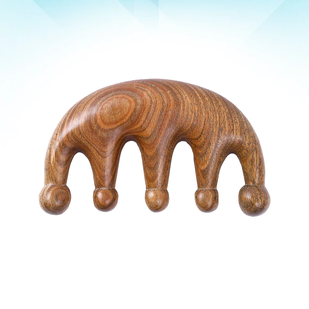 

Five Teeth Rake Antistatic Comb Wooden Massage Head Sandalwood Bamboo Hair Woman