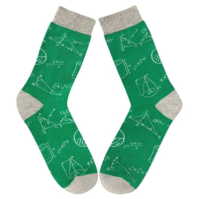 Математические носки с геометрическим узором