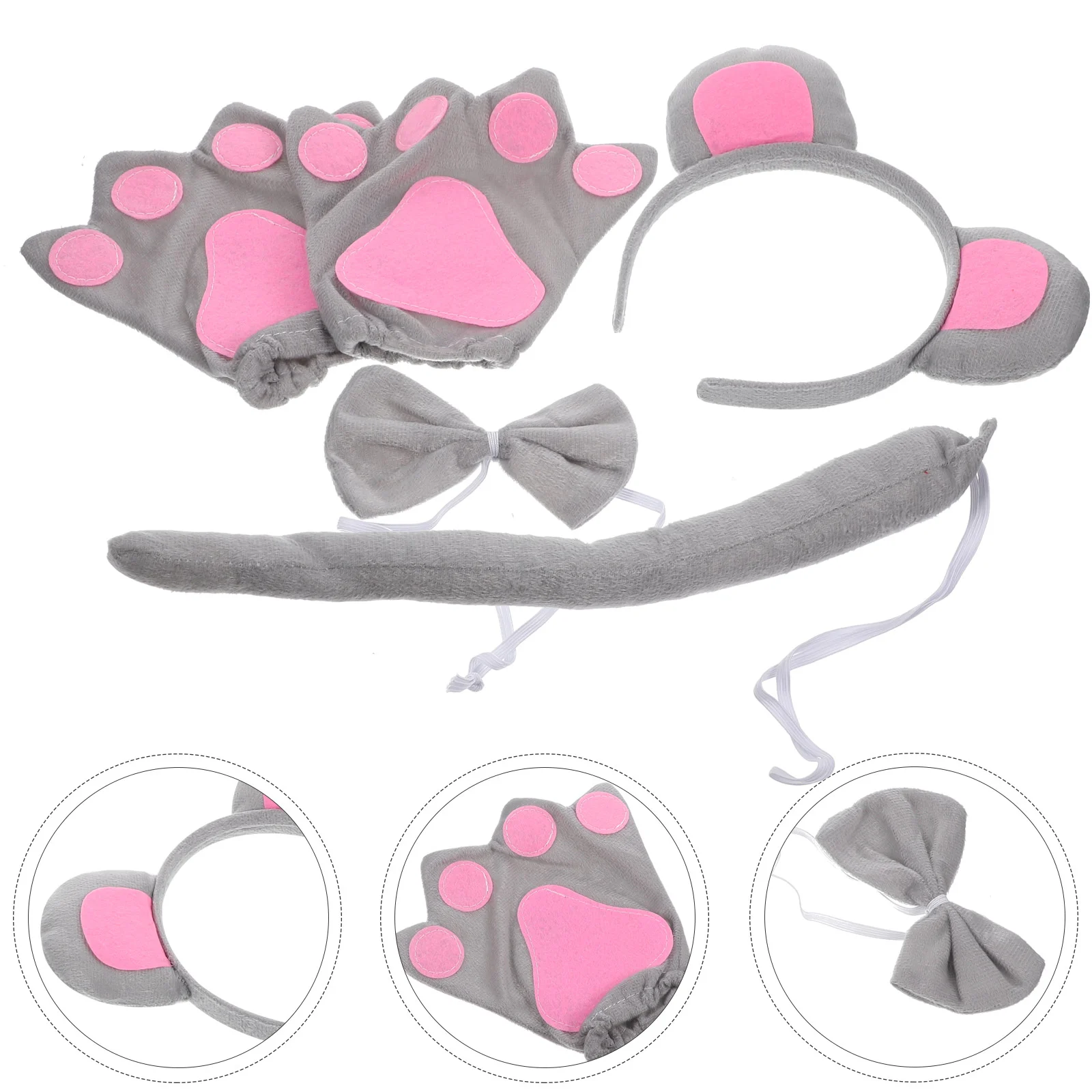 

Mouse Party Favors Outfits Boys Supplies Rat Costume Ears Headband Cloth Dress Costumes For Child Kids Tiara