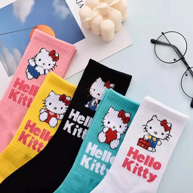 

5 шт., Женские Дышащие носки с аниме Sanrioed