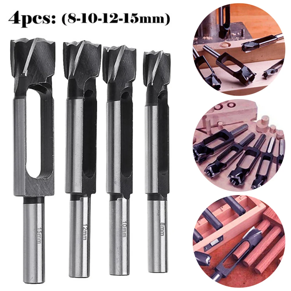 

4pcs/Set Wood Tenon Plug Hole Cutter Woodworking Drill Bit Tapered Sealing Plug Cutter For Furniture Making Woodworking Tools