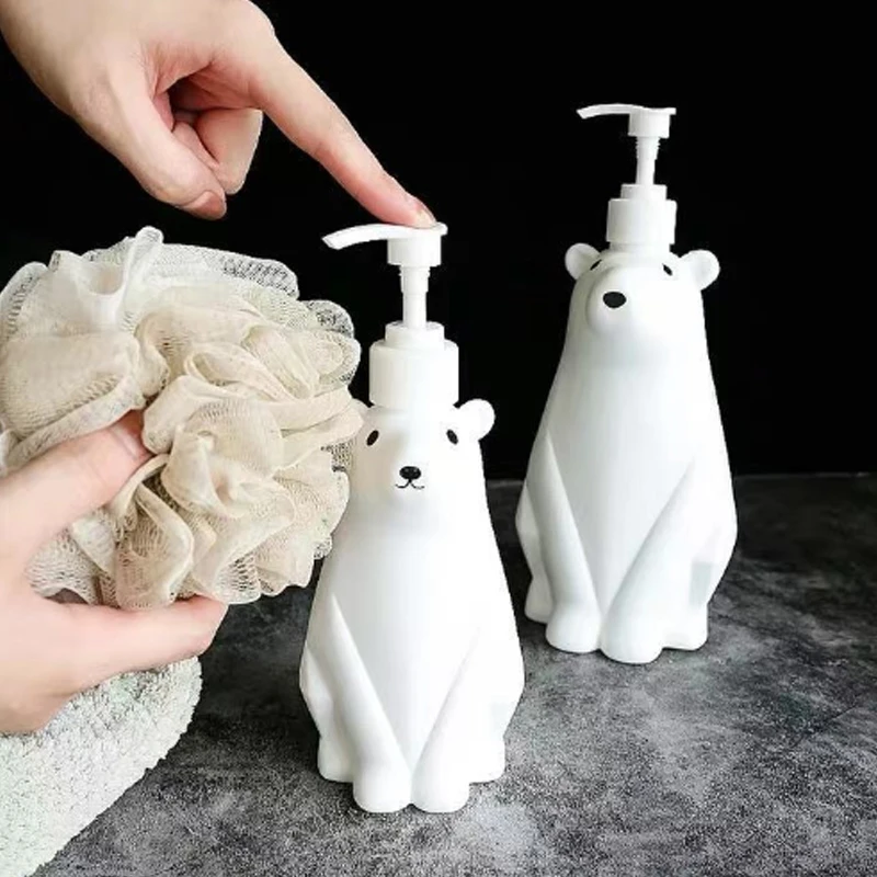 

Polar Bear Shower Gel Bottle Dish Soap Hand Sanitizer Separate Bottling Large-capacity Press Bottle Press Bottle