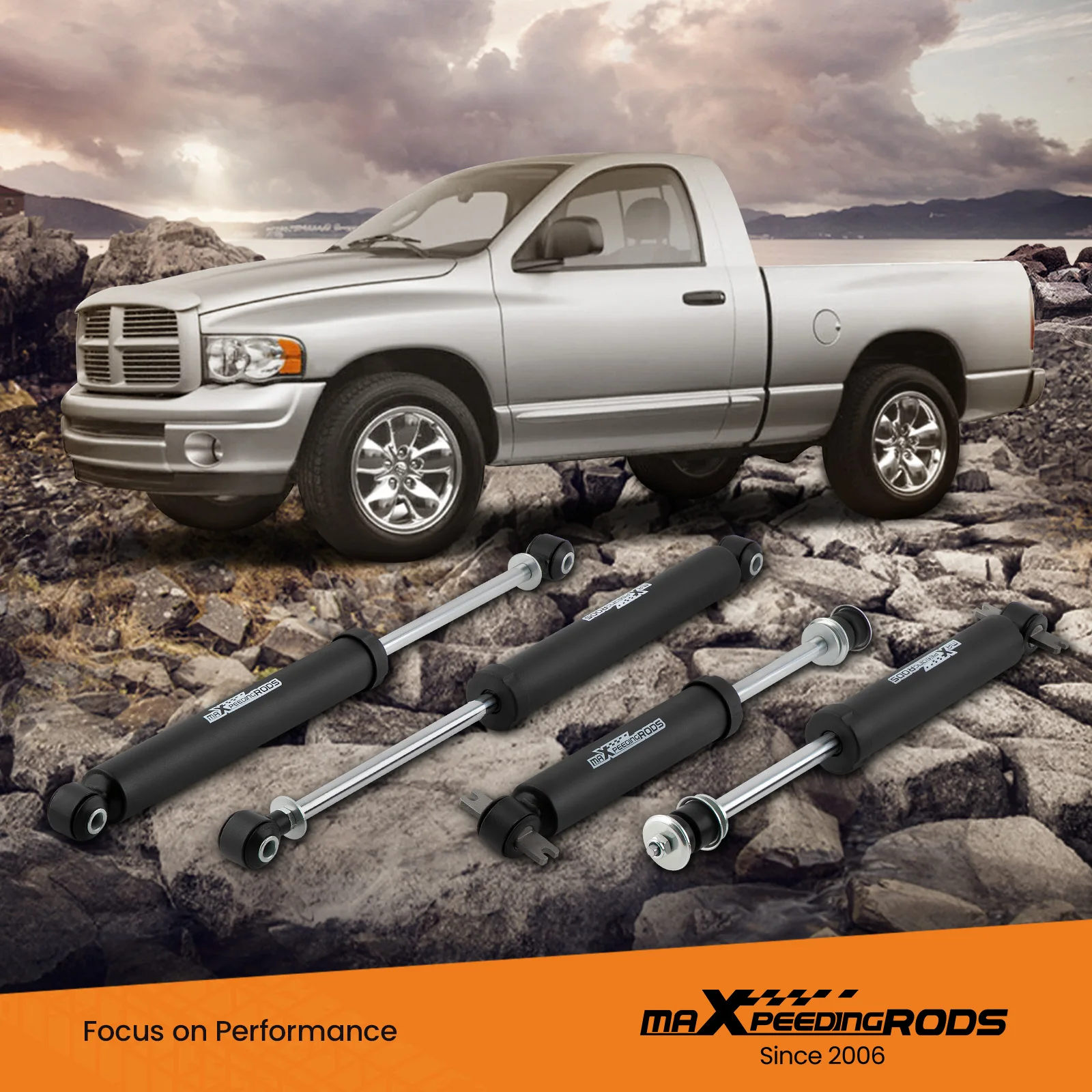 

Front 3" Rear 3" Lift Kit W/ Shocks for Dodge Ram 1500 2WD 2002 2003 2004 2005