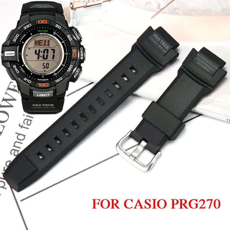 Resin Watch Band Suitable For CASIO PRG-270 Men Waterproof Rubber Strap  Bracelet Wristband Watch Accessories