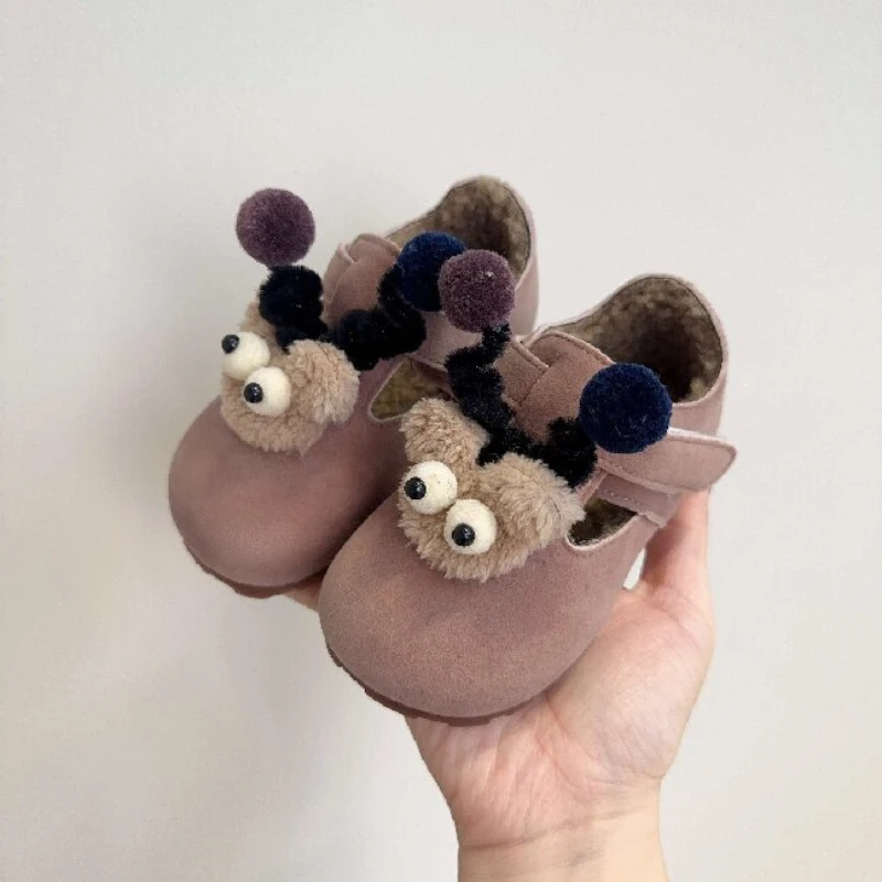 Детская зимняя обувь новинка 2024 с хлопковой подкладкой из овечьей шерсти модная