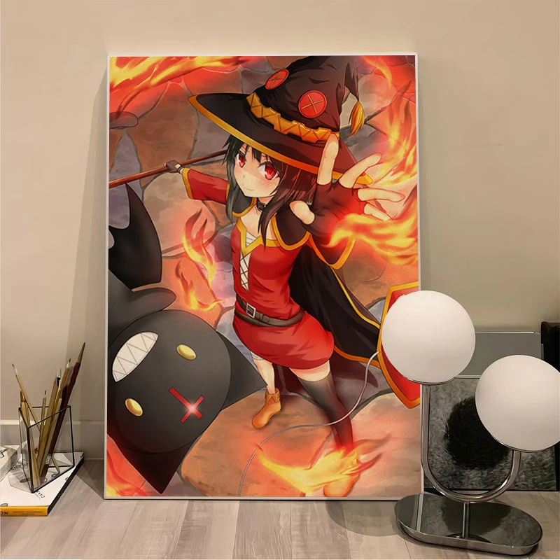 KonoSuba Megumin хорошее качество принты и постеры из крафт-бумаги искусство живопись