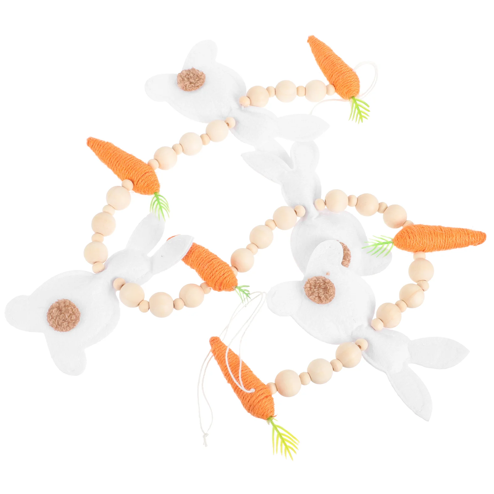 Гирлянда в виде кролика деревенские бусины морковь пасхальная овсянка настенная