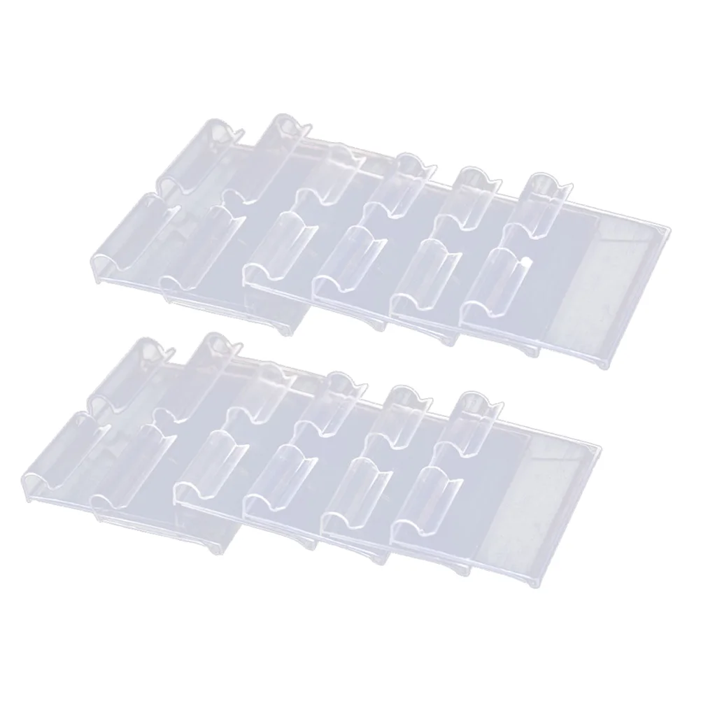 

50 PCS L Brackets Shelves Plastic Price Tag Supermarket Label Holder Retail Clear Display Prices for store
