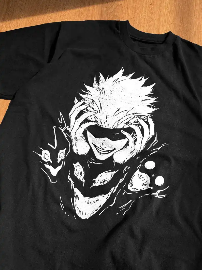 GOJO SATORU jjk аниме подарок уличная одежда унисекс фанатская рубашка модные футболки