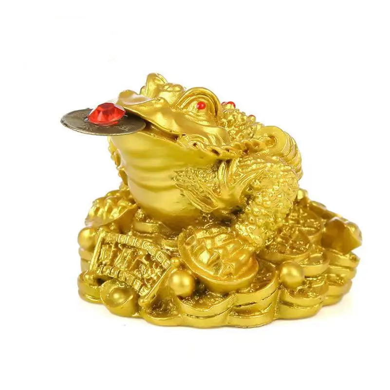 

Feng Shui Three Legged Money For Frog Fortune Brass Toad Figurin Chinese Coin Metal Craft Home Decor Gift Decoration Accessories