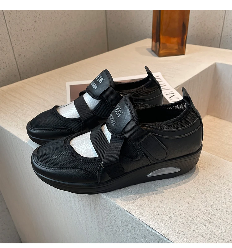 2022 New Flat Vintage Kawai Shoes Cute Ugly Shoes Women's Spring Mary Jane Shoes Sports Non-leather Casual Big Head Sneakers